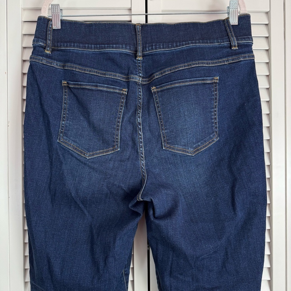 SPANX Ankle High Rise Pull On Skinny Blue Jeans Stretch Shaping Slimming Size 1X - Picture 4 of 8